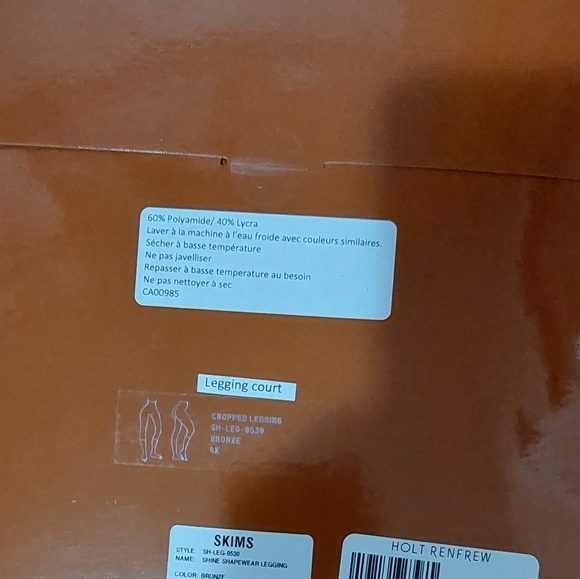 Skims bronze shapewear chopped leggings bnwt - Picture 5 of 5